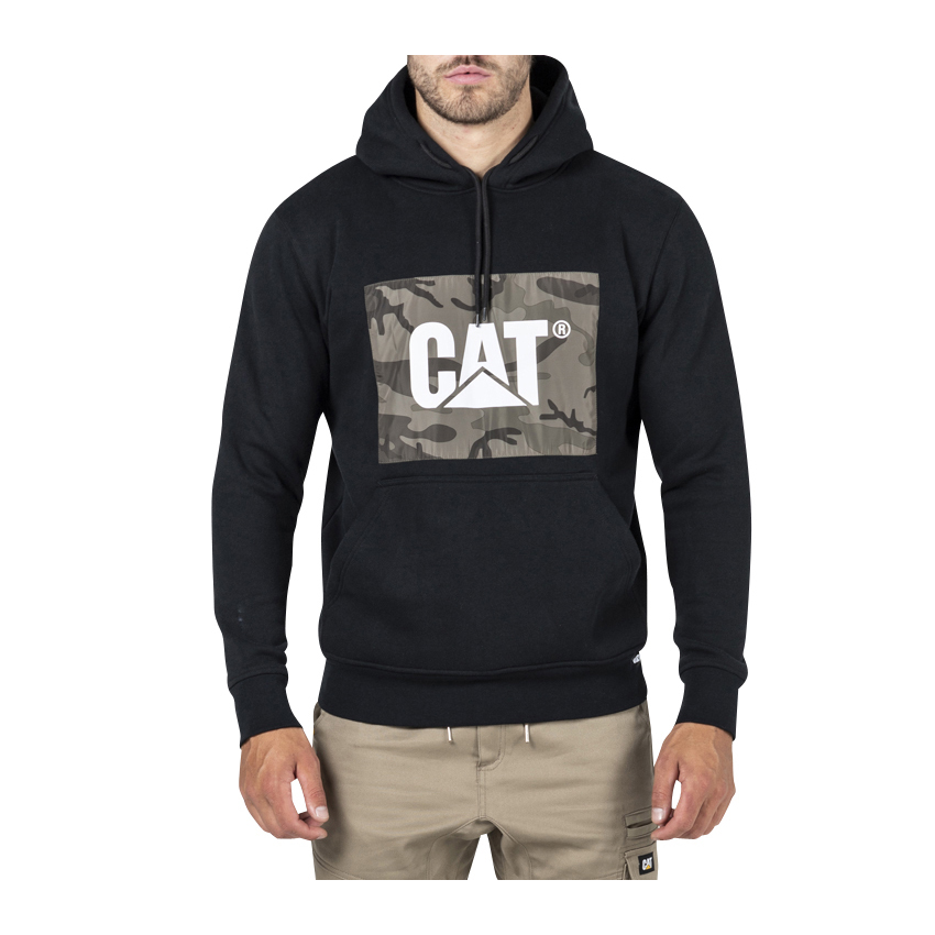 Caterpillar Trademark Philippines - Mens Hoodies - Black 72481OTKS